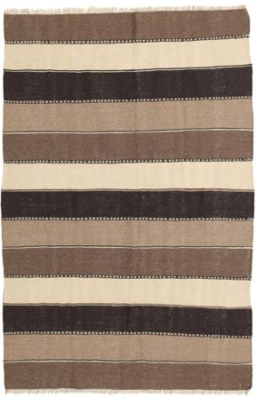 Tissé À La Main Kilim Tapis 127X192 De Laine Marron/Orange Petit