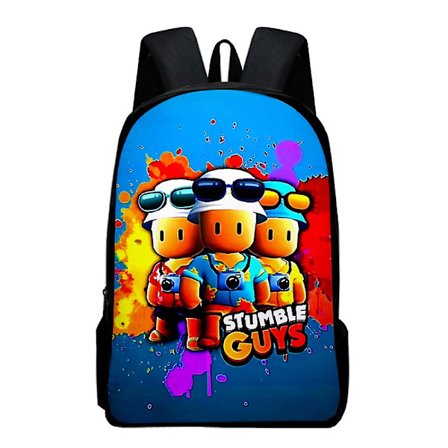 Børns Stumble Guys Rygsæk Skole Bogtasker Stor Kapacitet Rygsæk Rejsetasker Dagsturssæk Fødselsdagsgaver[HK]