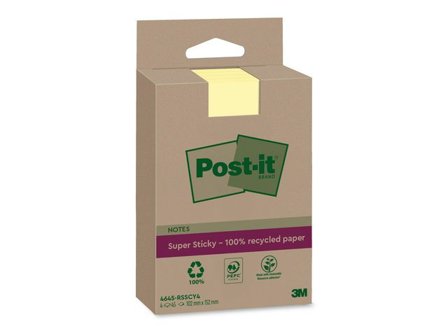 POST-IT Notes POST-IT SS rec linjerad 102x152mm gul 4/fp - Lyreco - Kontorsmaterial - Notes och Post-It - Notes - Extra sticky
