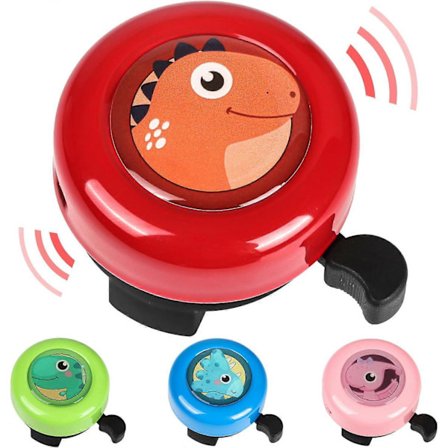 Sykkelbjelle for barn med høy lyd, sykkeltilbehør, sykkelringeklokke for små gutter og jenter, rød