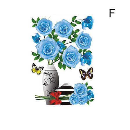 DIY Plant Vas 3D Stereo Klistermärken Självhäftande Vägg Kylskåpsdekoration Vattentät