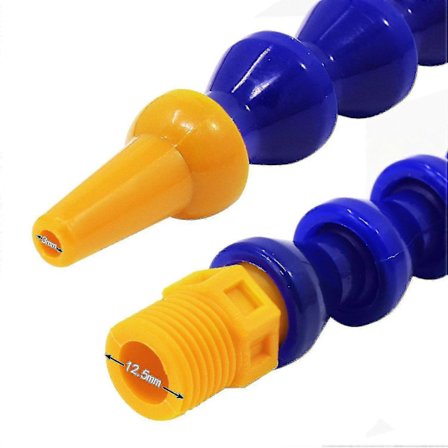 6-pack flexibel kylvätskeslang i plast - Blå & Gul - 30 cm (Runt huvud 2 punkter, 300 mm)