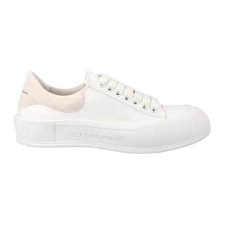 Alexander McQueen Deck Lace-Up Plimsoll Hvid, Herre Sneakers, Størrelse: 45 EU