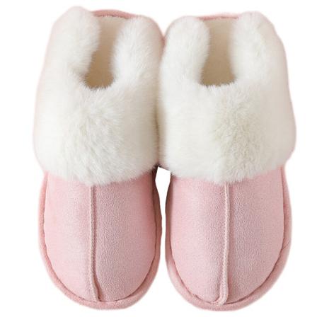 Unisex Flat Fuzzy Tofflor Slip On House Skor