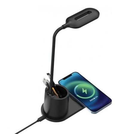 Rebeltec LED-lampe med 10W QI trådløs induktionsoplader - iPhone