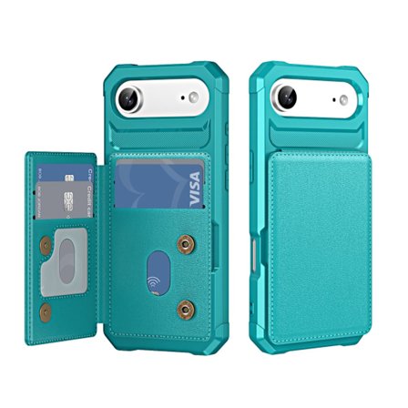 iPhone 17 Air Stötdämpande Läderlook Skal