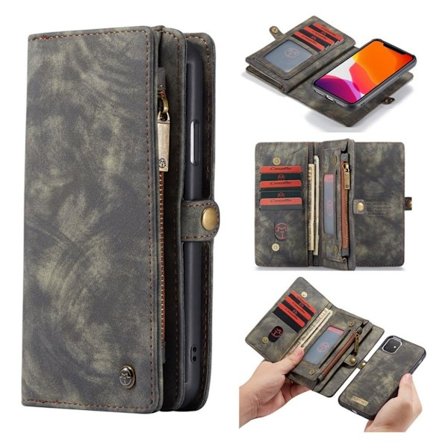 CaseMe iPhone 11 Zipper Wallet Etui - Svart