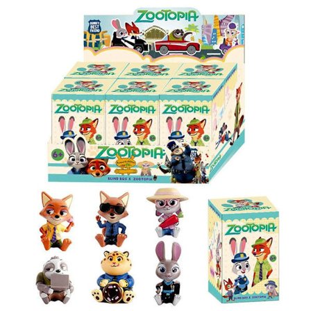 Zootopia Figursett - Disney Sit Nicely-serien, komplett sett med Judy & Nick, perfekt gaveeskesamling for fans, sett B