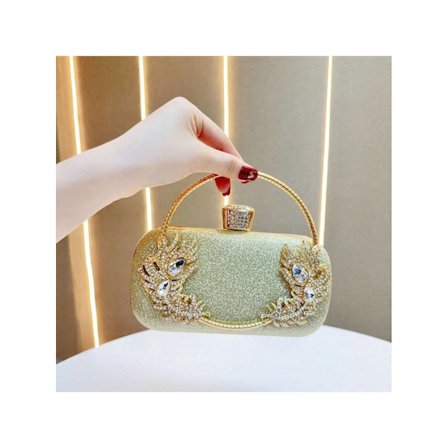 Kvinnors Rhinestone Aftonväska Glitter Paljett Handväska Kristall Clutch Bröllopsplånbok