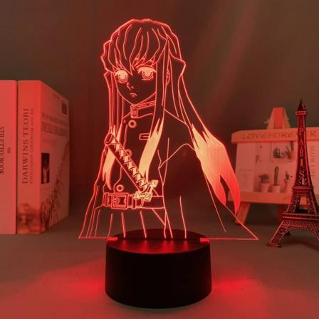 Anime 3D nattlampa Demon Slayer lampa Muichiro Tokito för C