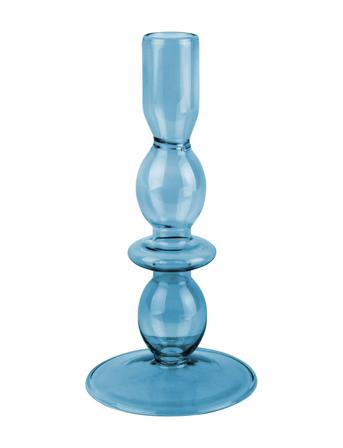 Candle Holder Glass Art Bubbles Medium Home Decoration Candlesticks & Tealight Holders Candlesticks Sininen Present Time