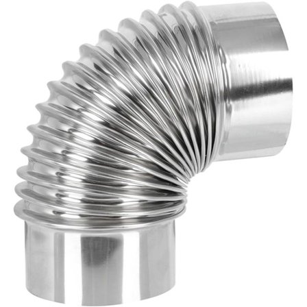 Rustfri stål skorstensrør albue til ovnvarme røgudledning og nem at installere