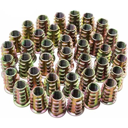 50 stk M8 treskruemuttere med gjenger