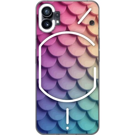 Nothing Phone (1) Genomskinligt Skal Skaligt pastellmönster med mjuka överlappande former i rosa, lila och blå toner som skapar ett harmoniskt och