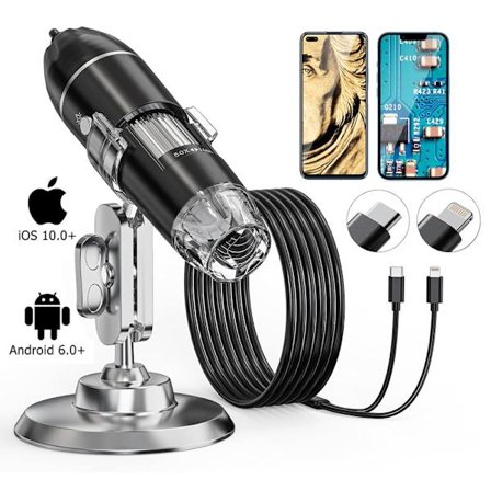 Digitaalinen mikroskooppi 50X-1600X suurennus kannettava USB-mikroskooppi säädettävällä jalustalla