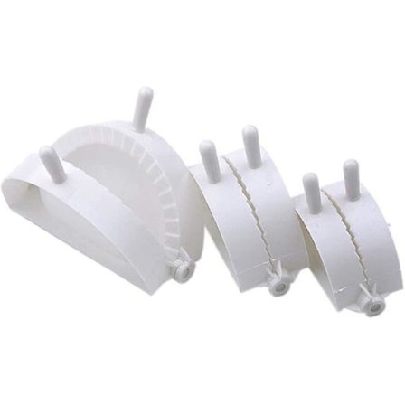 3-delt sett med dumplingsformer, kjøttpai-former, bakverk-klemmer, verktøy, innpakningsgave