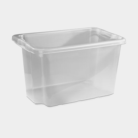 Storage box Nordiska Plast Nordic, transparent, 600 x 400 x 350 mm, 55 litres
