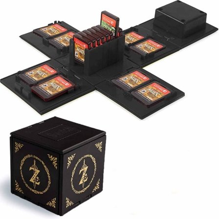 Spelkassett för Nintendo Switch - Spelkortshållare för Switch Spelförvaringskub Spelkortsorganiserare för Nintendo Switch med 16 spelkortsfack