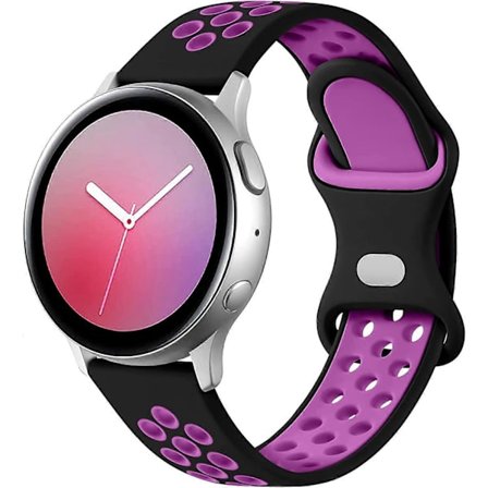 Armband Kompatibla med Samsung Active 2 Band 40mm 44mm, 20mm Andningsbart Silikonband för Galaxy Watch 3 41mm/Galaxy Watch 42mm/Gear S2 Classic/Gear S