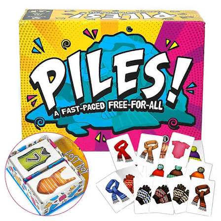 Piles-korttipeli, nopea ja vauhdikas peli kaikenik isille, 10 minuuttia