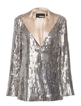 Sequin Blazer Blazers Single Breasted Blazers Silver ROTATE Birger Christensen