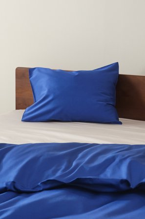 Jotex - Satin Putetrekk i Sateng Blå - ZACK - Kjøp Putevar hos Jotex