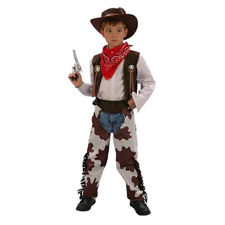 Cowboy-kostym för barn 4-12 år med tillbehör, perfekt för cosplay