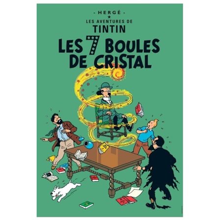 Poster -Tintin Les Sept Boules de cristal De sju kristallkulorna
