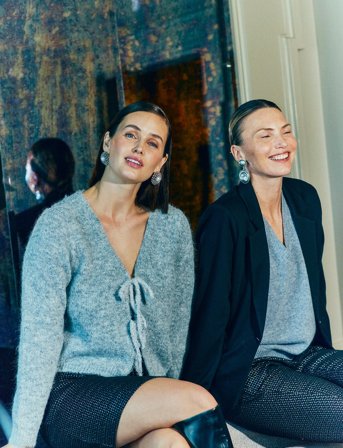 FREE/QUENT Fqgrslulu-Cardigan - Grey - XL