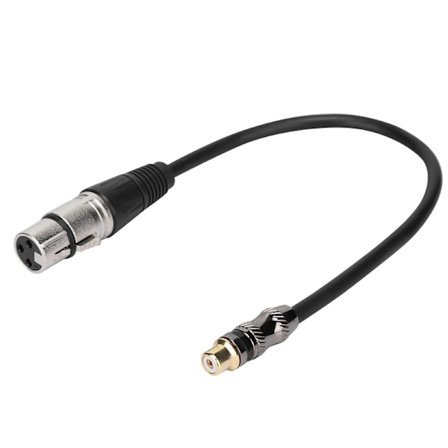 Kullattu RCA-naaraspistoke XLR-naaraspistoke-sovitinadapteri, 30 cm:n pituinen ääniliitäntäkaapeli