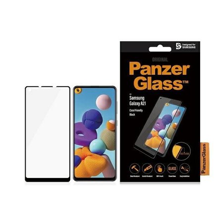 PanzerGlass E2E karkaistu lasi Samsung Galaxy A21 - musta kehys