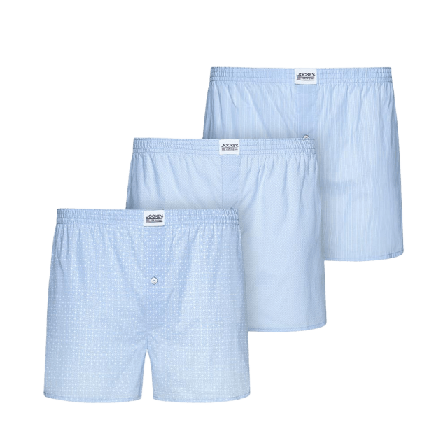 Jockey Boxer Woven 3-Pack Kalsonger Herr Blå M