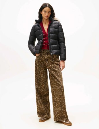 Tommy Jeans Tjw Basic Hooded Down Jacket Ext - Black - L