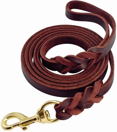 Brava Braided Leash nahkainen talutushihna, 10 mm x 210 cm - Brava