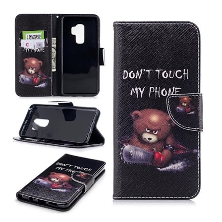 Samsung Galaxy S9 Plus Vikbart fodral - björn med såg