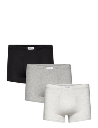 Trunk 3Pk Boxershorts Grå Calvin Klein