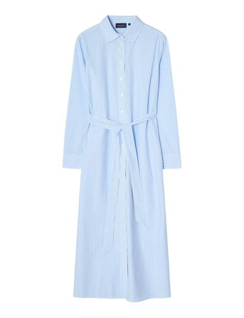 Lexington Clothing Casual Long Poplin Shirtdress - Blue - L