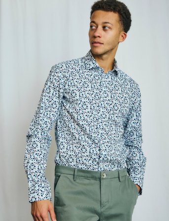 Bruun & Stengade Bs Karatsev Modern Fit Shirt - Multi/patterned - 39