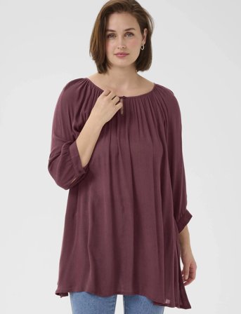 Kaffe Amber Tunic - Burgundy - 36