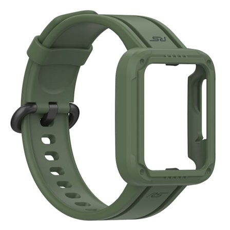Passar Redmi 1/Mi Watch Lite/Redmi 2/Mi Watch2 Lite Monokrom Silikon Integrerat Armband