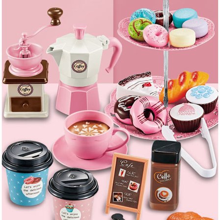 Simulert kaffesnacks ettermiddagste spill barn familieleke