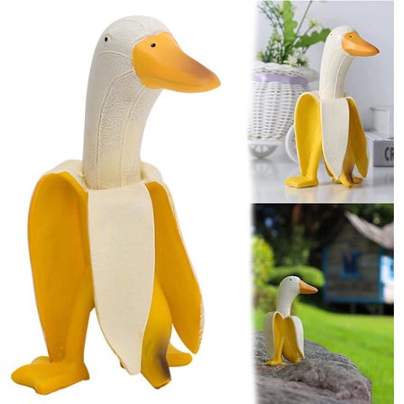 Banan And Statue, Harpiks Ornamenter, Skulptur til Terrassehave