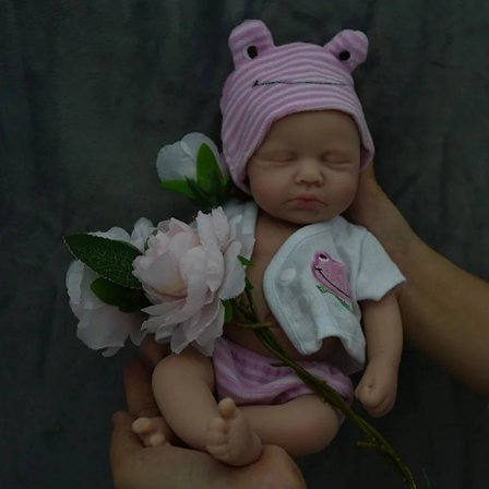 12" Naturtro Micro Preemie Silikone Baby Doll Girl - My Melody Mini Reborn Doll til børn