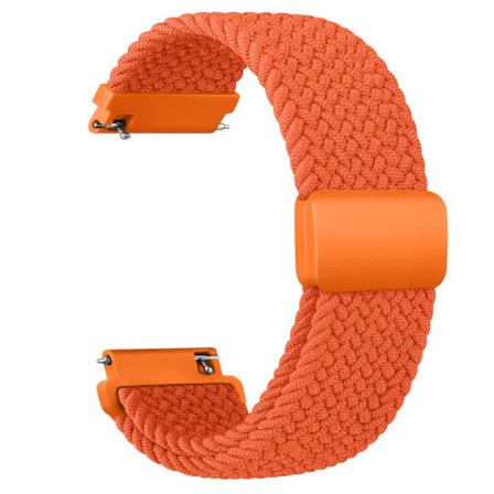 20 mm punottu Sololoop-ranneke, yhteensopiva Garmin Vivoactive 5/3/3 music -rannekkeen kanssa, oranssi.