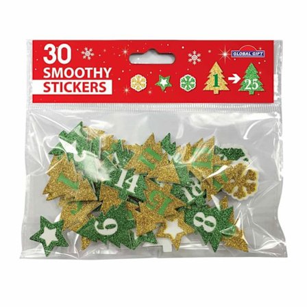 EVA Foam Stickers för Adventskalender - Julgranar