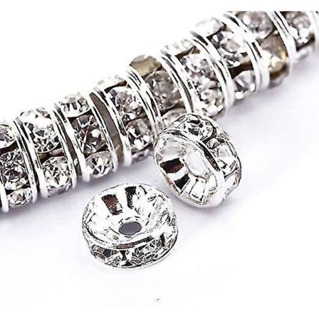 500 st Kristall Rondelle Distanspärlor 8mm Vågig Kant