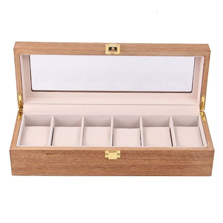 Klockbox 6 klockor Trä - EK