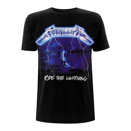 Metallica Unisex Adult Ride The Lightning Tracks Back Print T-S