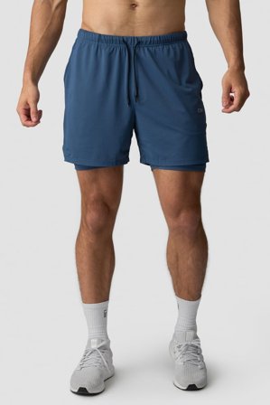 ICANIWILL - Stride 2-in-1 Shorts Dusty Twilight Blue - Herrer - Træningstøj fra ICIW