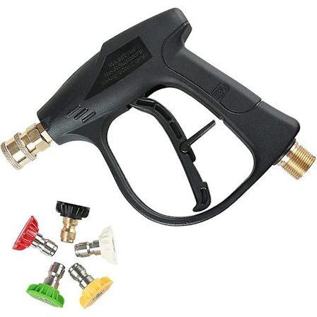 Korkeapainepesurin pistooli 5 vesisuihkusuuttimella, 4350PSI tehokas lyhyt ruiskupistooli